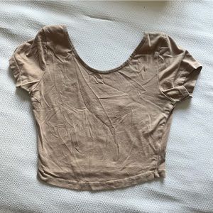 Brandy Melville Tan Crop Top OSFA